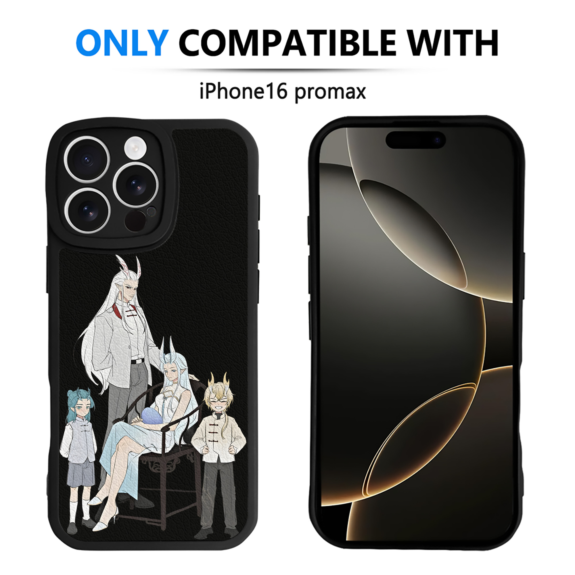 （画像用） Ne Zha 2 ナタ 魔童の大暴れ 【iPhone 16シリーズ対応】シリコンスマホケース（レザー調） 材質：シリコン